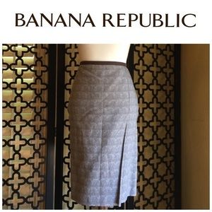 BANANA REPUBLIC BROWN AND CREAM SKIRT‎ Size 4